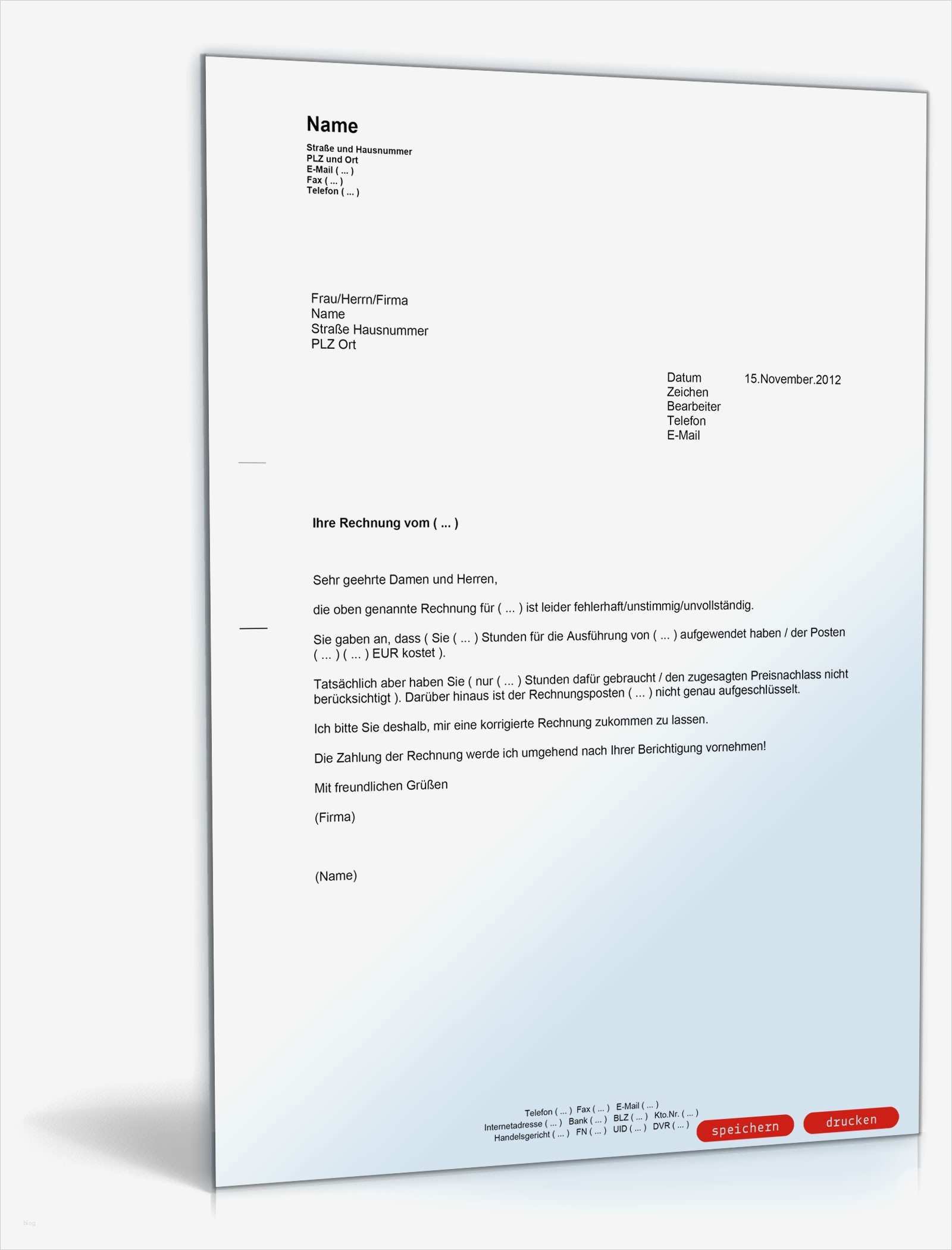 Privatverkauf Rechnung Vorlage Download Inspiration Aufforderung Korrektur Rechnung Muster Vorlage Zum Download