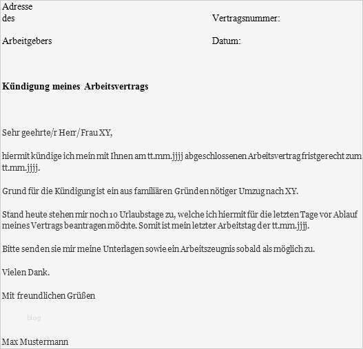 Probezeit Kündigung Vorlage Inspiration Kündigungsschreiben Arbeitnehmer