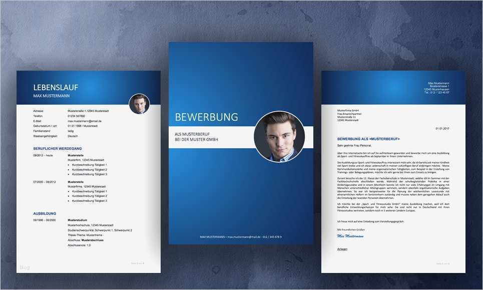 Professionelle Bewerbung Vorlage Erstaunlich Bewerbung Muster Blau Meinebewerbung