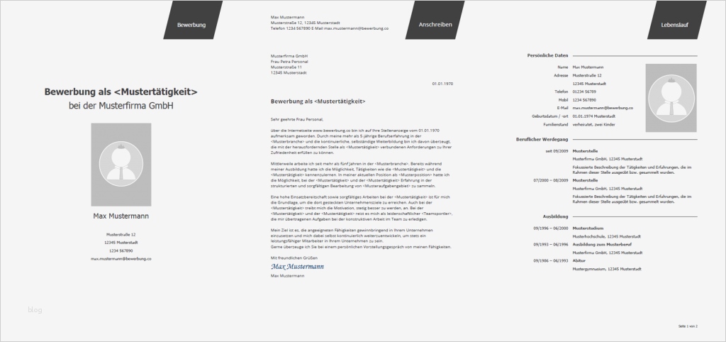 Professionelle Bewerbung Vorlage Wunderbar Bewerbung Muster & Vorlagen Kostenlos Herunterladen