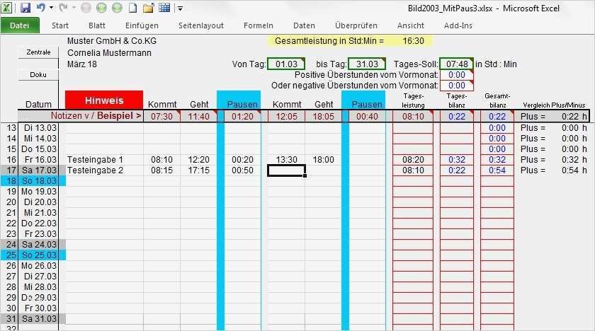 Professionelle Excel Vorlagen Angenehm Großartig Professionelle Zeiterfassung Vorlage Bilder