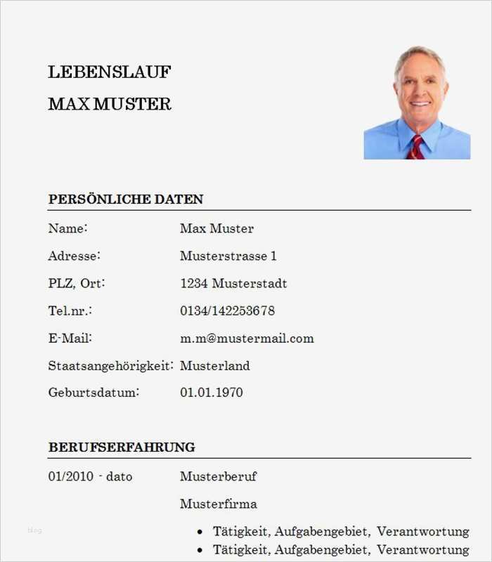 Professioneller Lebenslauf Vorlage Wunderbar Professioneller Lebenslauf Vorlage Kostenlos Lebenslauf