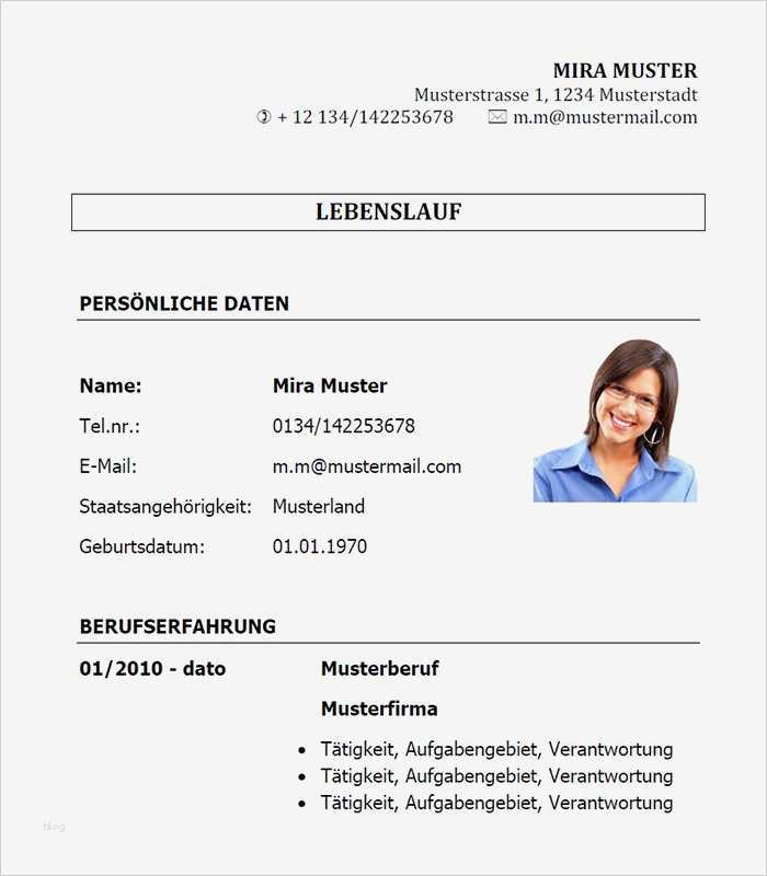 Professioneller Lebenslauf Vorlage Wunderbar Professioneller Lebenslauf Vorlage Kostenlos Lebenslauf