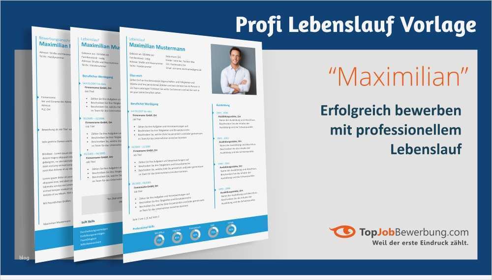 Profi Lebenslauf Vorlage Bewundernswert Profi Lebenslauf Muster Vorlage "maximilian" top Job
