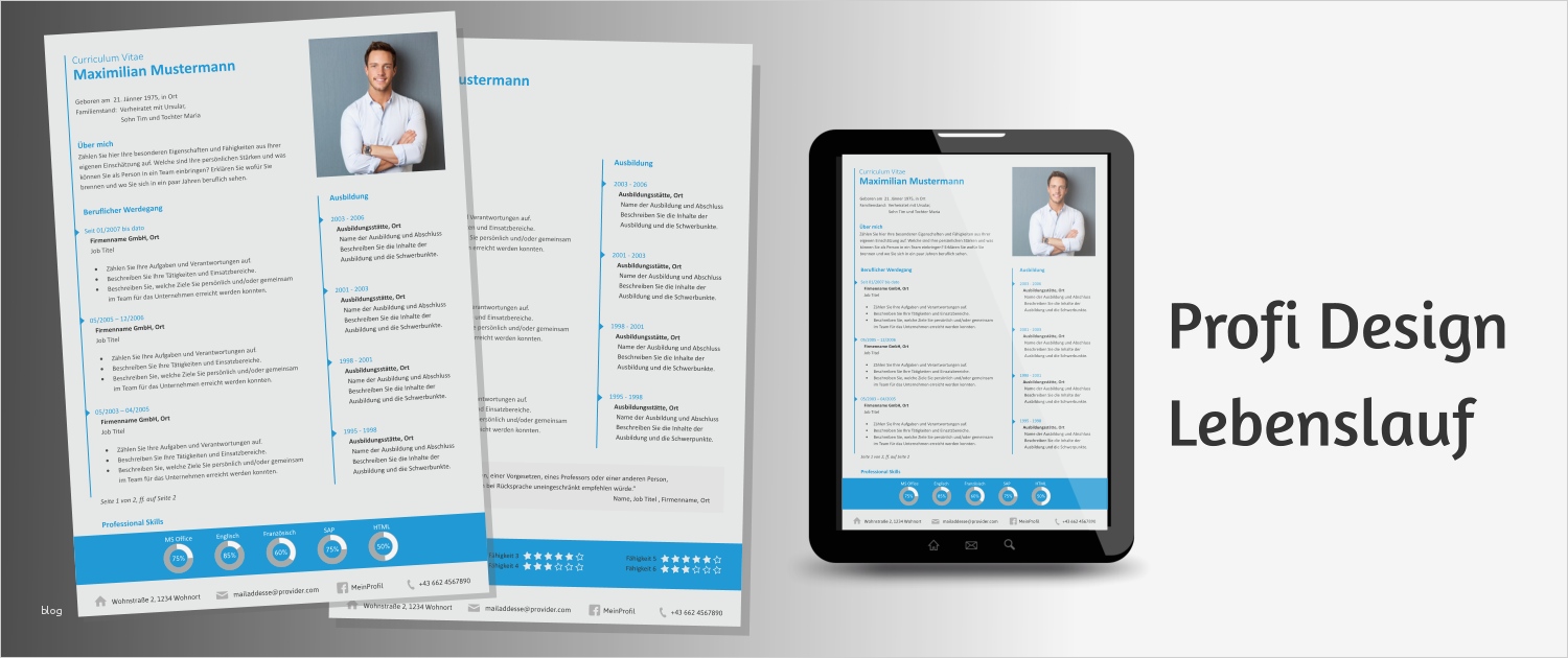 Profi Lebenslauf Vorlage Erstaunlich Profi Lebenslauf Vorlage Maximilian Hellblau top Job