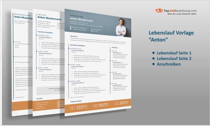 Profi Lebenslauf Vorlage Gut Profi Lebenslauf Vorlage "anton" Download Für