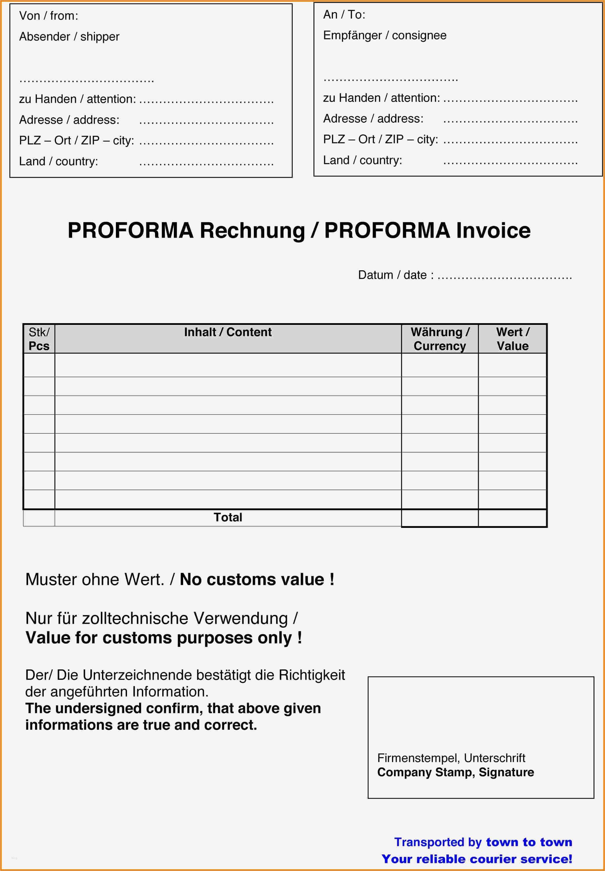 Proforma Invoice Vorlage Großartig Rechnung Hotel Vorlage Englisch Muster Bildnis Angebote