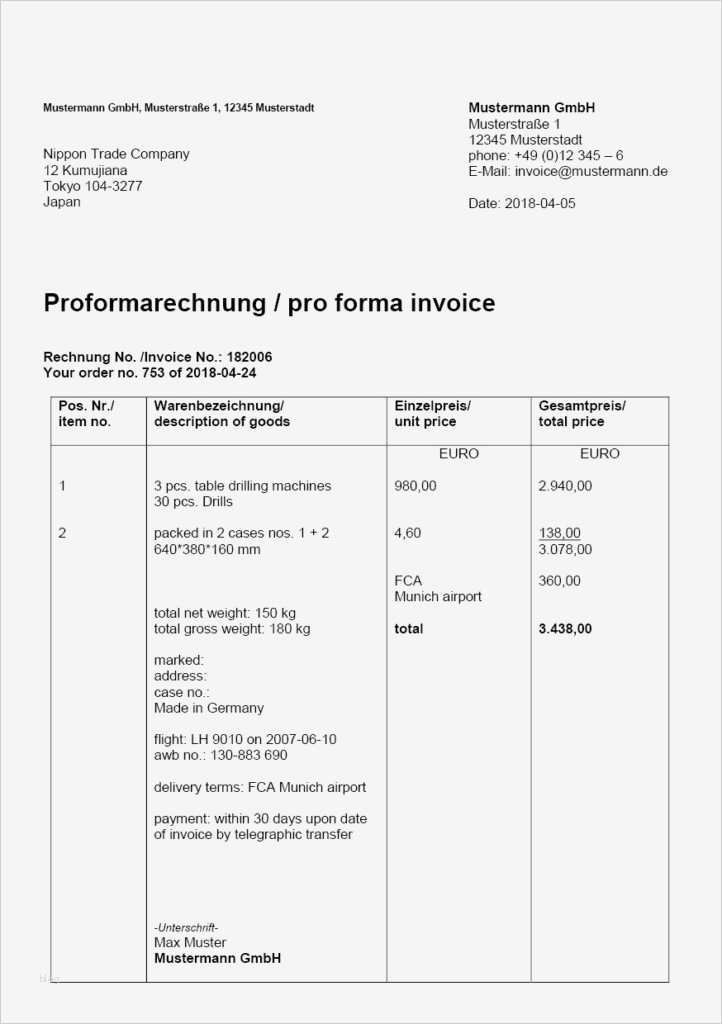 Proforma Rechnung Englisch Vorlage Hübsch Proformarechnung Bedeutung Für Zoll Und Außenhandel