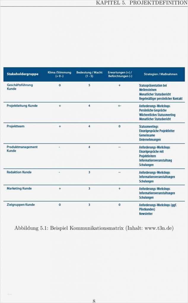 Projekt Matrix Vorlage Wunderbar Projekt Kommunikations