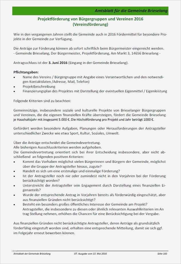 Projektbeschreibung Vorlage Angenehm Ibb Brieselang