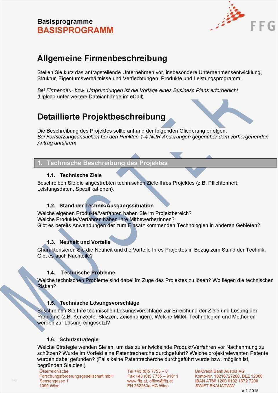 69 Erstaunlich Projektbeschreibung Vorlage Bilder 2 Bei Firmenneu bzw Umgründungen ist Vorlage eines