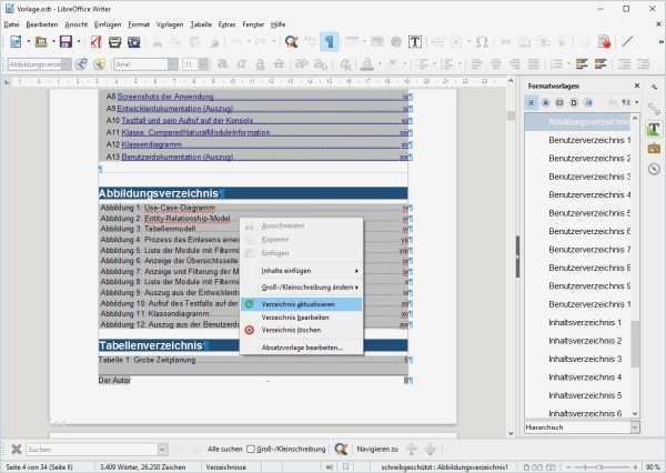 Libre fice Vorlage für Projektdokumentation der IT