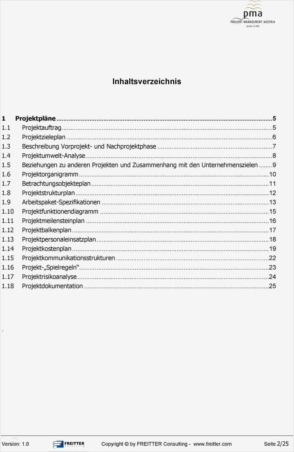 Projekthandbuch Vorlage Süß Muster Projekthandbuch Pdf