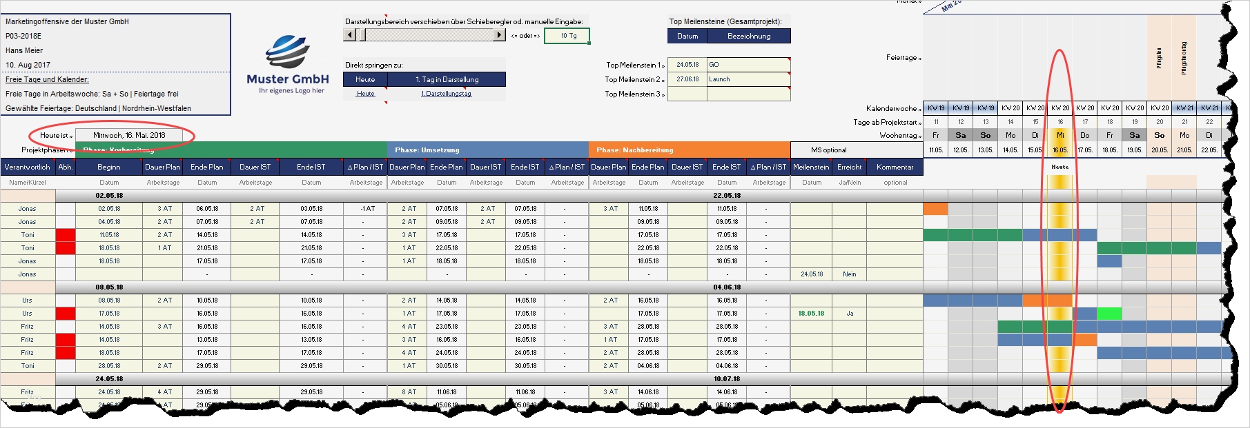 Projektmanagement Excel Vorlage Genial Excel Projektplanungstool Pro Zum Download