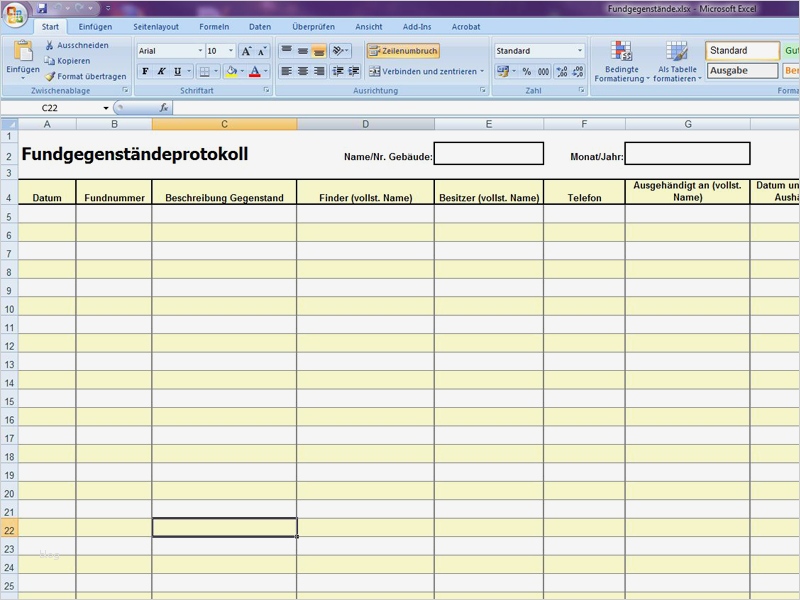 Protokoll Vorlage Excel Beste Protokoll