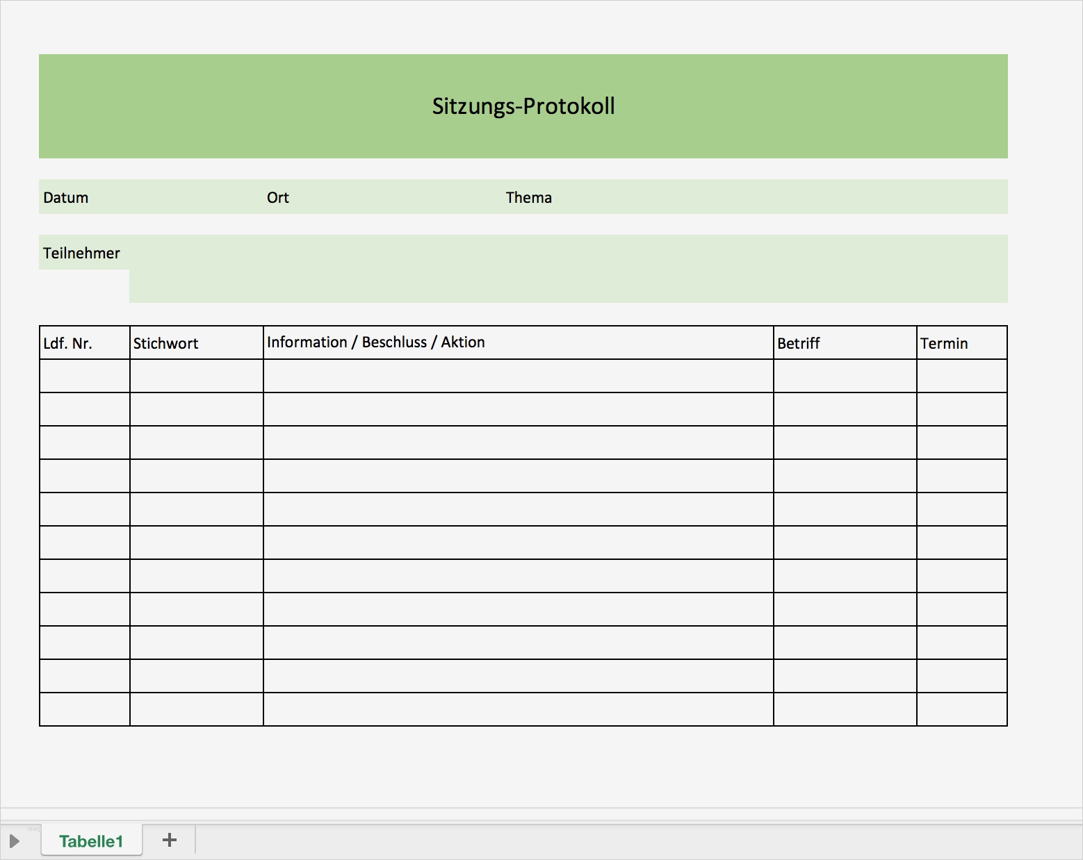 Protokoll Vorlage Excel Wunderbar Protokollvorlage Als Muster