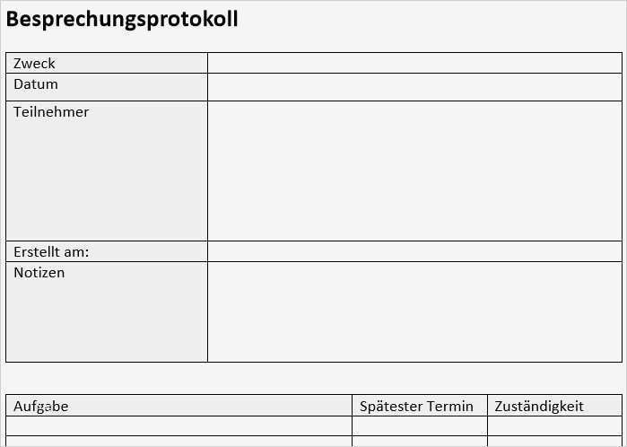 Protokoll Vorlage Word Erstaunlich Besprechungsprotokoll Vorlage Excel – Vorlagen 1001
