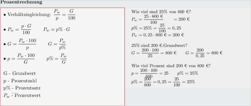 Prozentrechnung Excel Vorlage Großartig Algebra Grundlagen Prozentrechnung