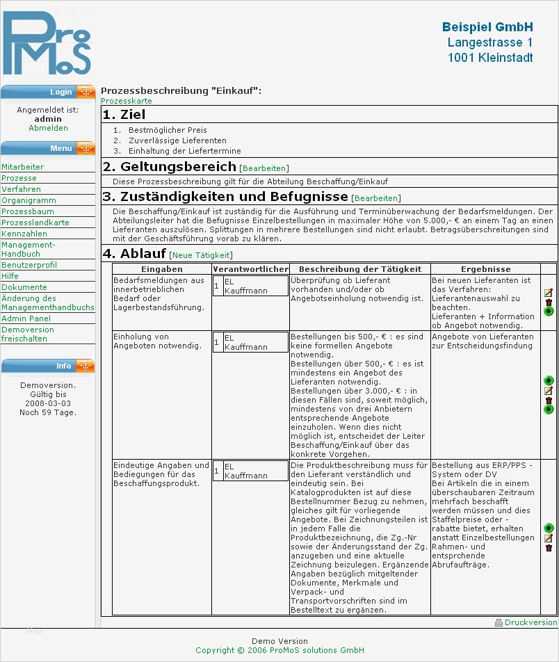 Prozessbeschreibung Vorlage Luxus Promos solutions Einfachheit