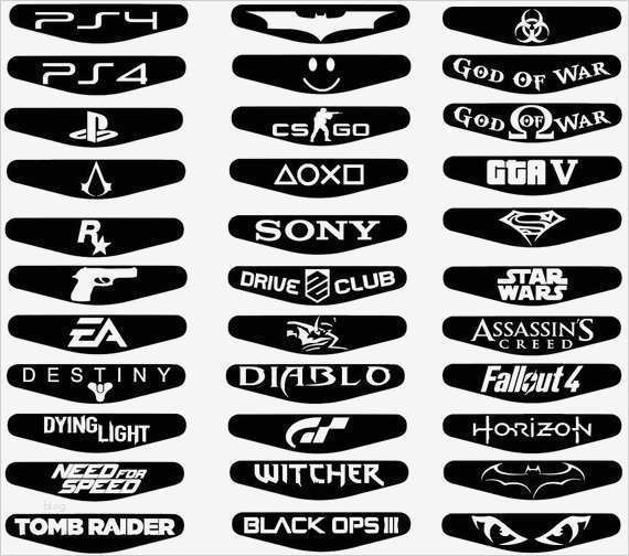 PS4 light bar skin templates for Silhouette Cameo udio3