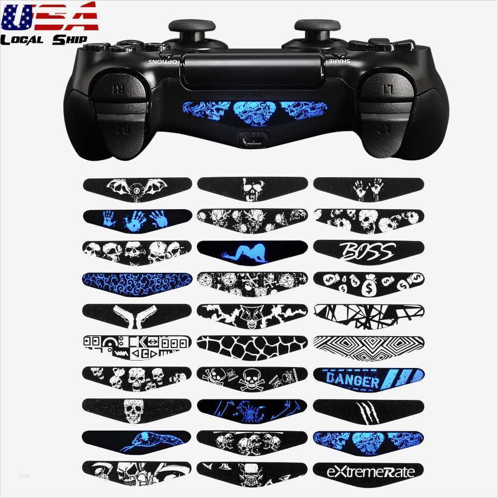 Ps4 Lightbar Sticker Vorlage Inspiration Skull Boss 30 Pcs Light Bar Cover Sticker Skin for sony