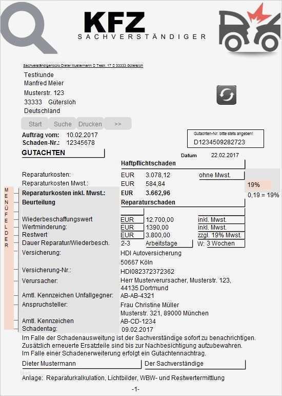Psychiatrisches Gutachten Vorlage Erstaunlich Sachverständigensoftware Gutachtersoftware Kfz