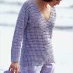 Pullover Häkeln Vorlagen Genial Gehäkelter Damen Pullover Mit V Ausschnitt Kostenlose