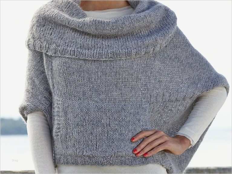 Pullover Häkeln Vorlagen Luxus Pullover Mit Weitem Kragen Und Taschenbeutel Stricken