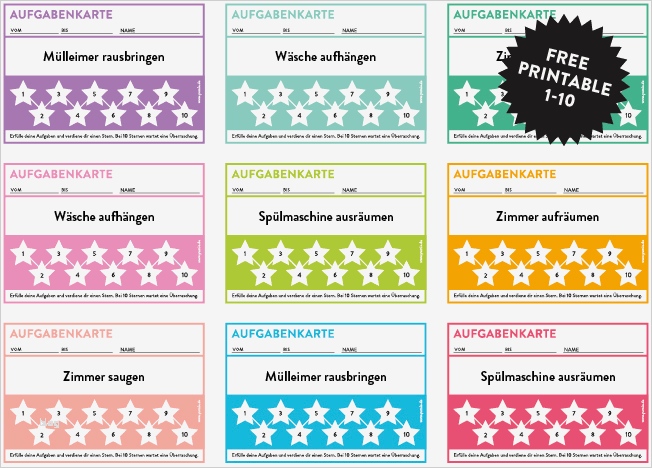 Punktesystem Kindererziehung Vorlage Hübsch Motivierende Aufgabenkarten Für Kinder Als Printable Zum