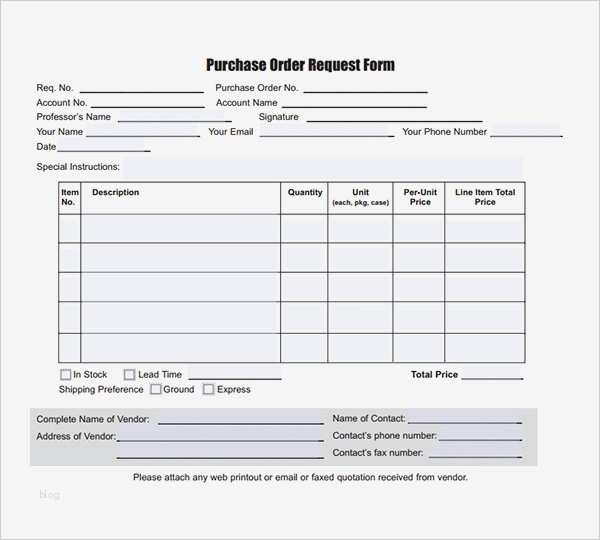 15 Purchase Order Templates to Download for Free