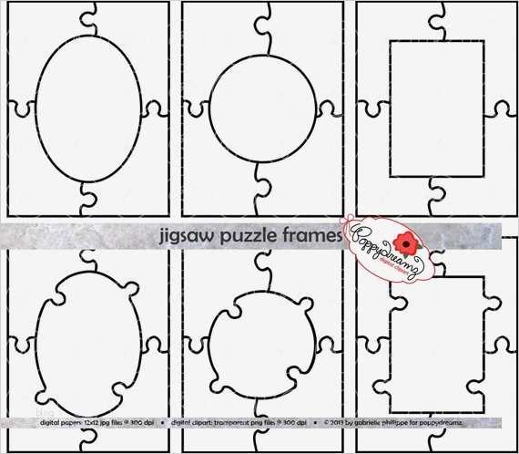 Puzzle Vorlage Erstaunlich Jigsaw Puzzle Rahmen Vorlage Pdf Und Clipart Set Lehrerin