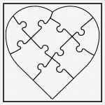 Puzzle Vorlage Erstaunlich White Line Puzzle Herz Zum Selbst Bemalen 6 Stück Von