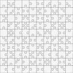 Puzzle Vorlage Großartig 100 Puzzles Leere Vorlage Vektorgrafik