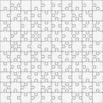 Puzzle Vorlage Großartig 100 Puzzles Leere Vorlage Vektorgrafik