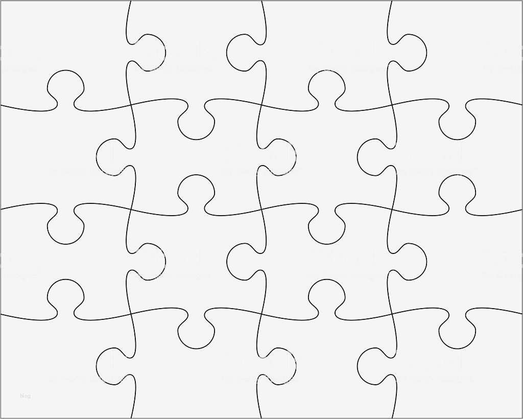 Puzzle Vorlage Großartig Puzzle Blankovorlage Leicht Zu Bearbeiten Stock Vektor Art