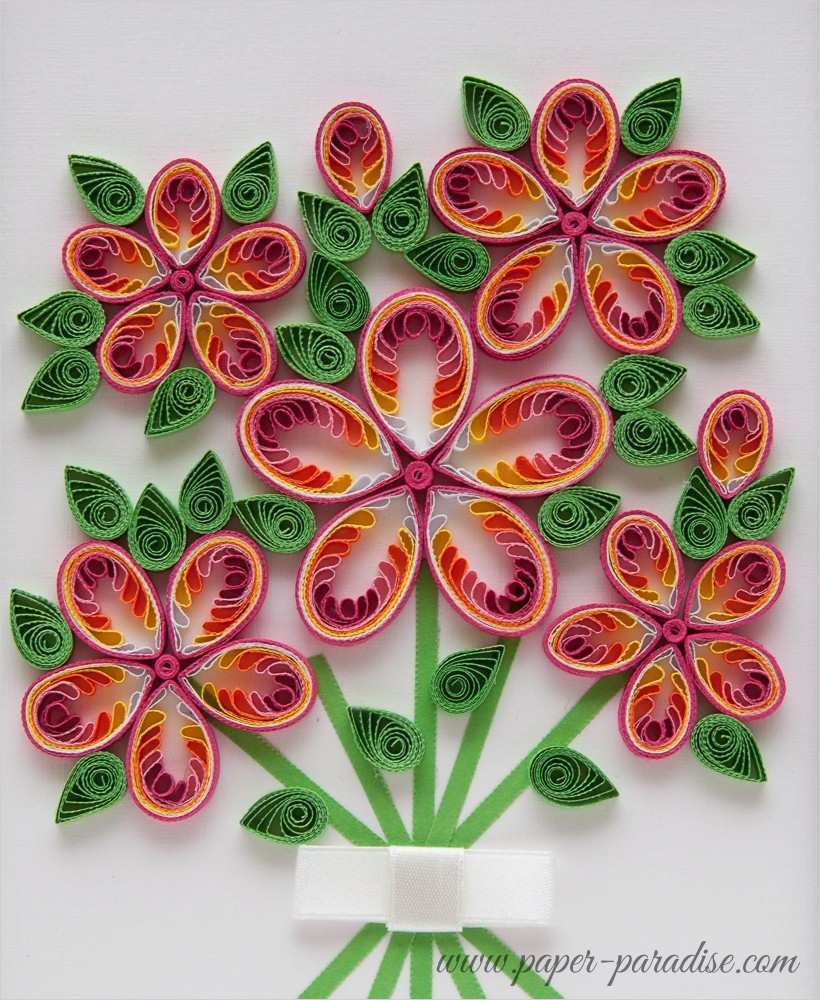 Quilling Vorlagen Elegant Bukiet Quilling Paper Paradise