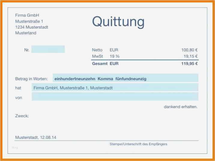 Quittung Kaution Vorlage Word Neu Schön Mietquittung Word Vorlage Ideen Bilder Für Das