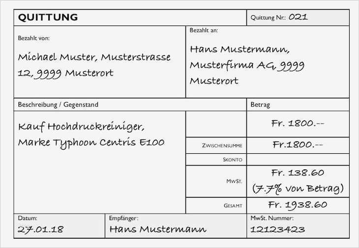 Quittung Kaution Vorlage Word Schön Quittungsvorlage Barzahlung Kostenlos Herunterladen
