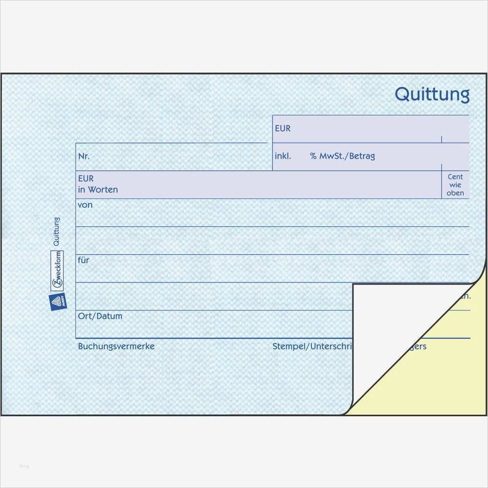 Quittung Vorlage Excel Download Erstaunlich Avery Quittung Inklusive Mwst A6 Quer 2fach