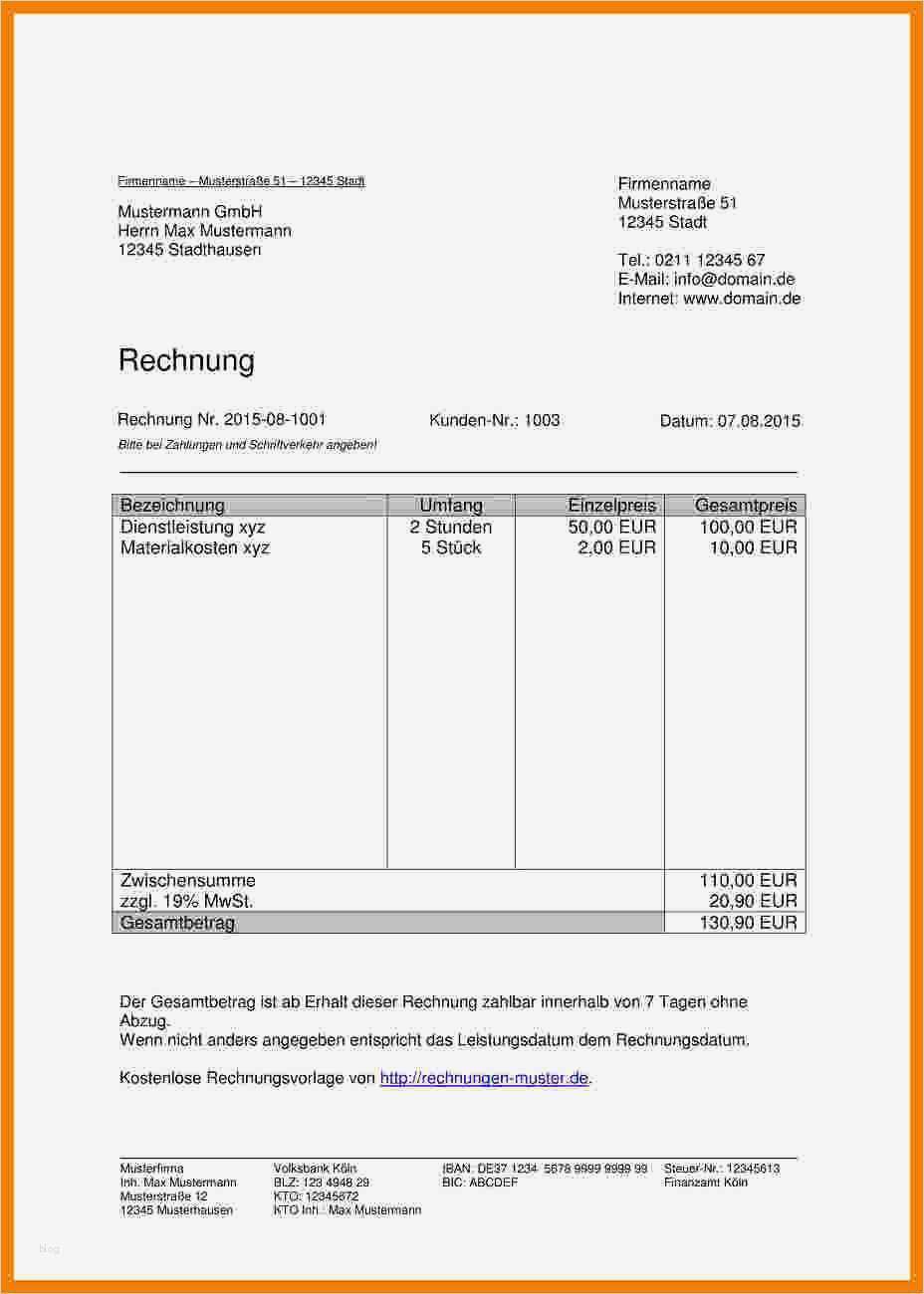 Quittung Vorlage Excel Download Gut 7 Quittung Privatverkauf