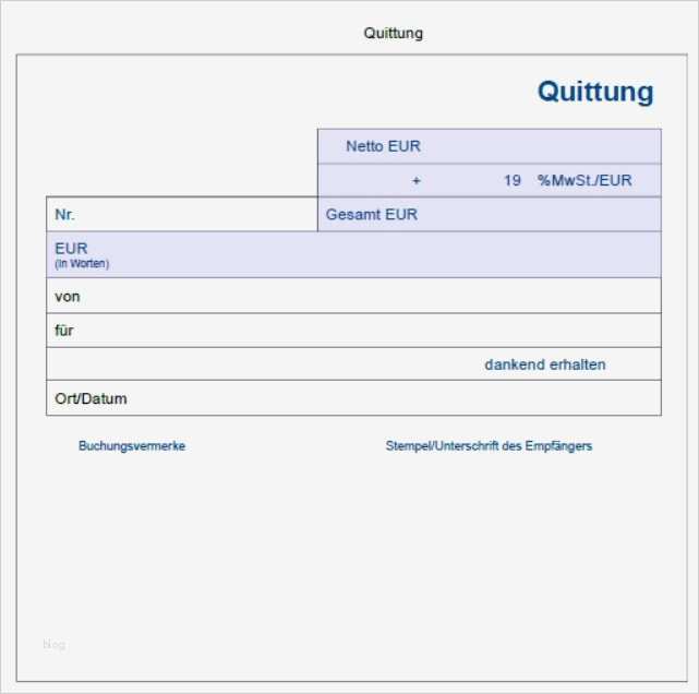 Quittung Vorlage Pdf Beste Quittungsvorlage