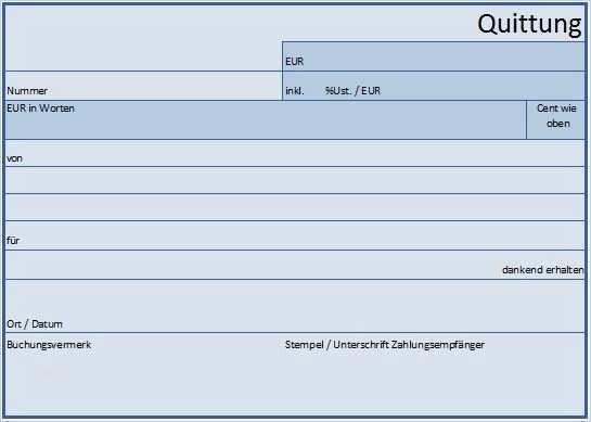 Quittungsblock Vorlage Genial Quittung Vorlage Muster Beispiel Für Excel Word Pdf
