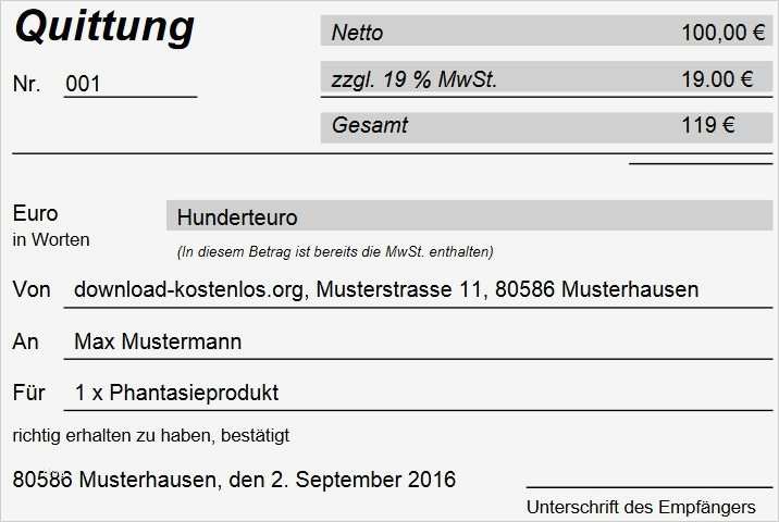 Quittungsblock Vorlage Wunderbar Quittungsvorlage Kostenlos – Gratis Download Für Word