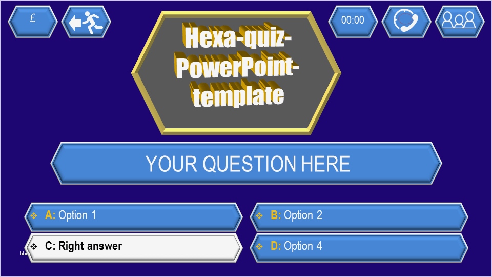 Quiz Vorlage Powerpoint Genial Quiz Template Hexa