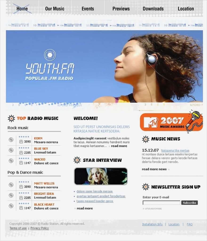 Radio Homepage Vorlagen Inspiration Website Vorlage Für Radio Website