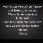 Rap Text Deutsch Vorlagen Angenehm Mein Erster Versuch Zu Rappen Bitte Um Tipps Usw