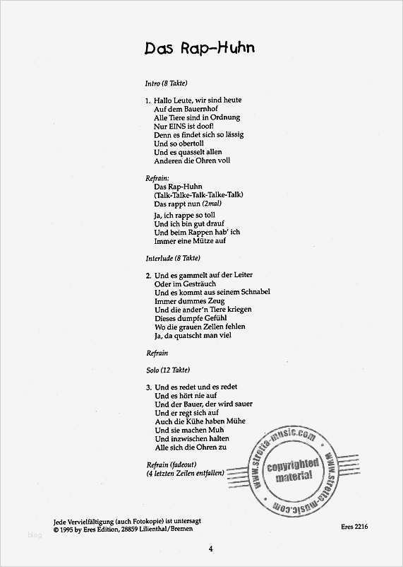 Rap Text Deutsch Vorlagen Großartig Rap Text Deutsch Vorlagen Best Das Rap Huhn Von Felix