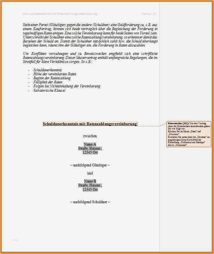 Ratenzahlung Vorlage Gut 15 Ratenzahlung Vorlage
