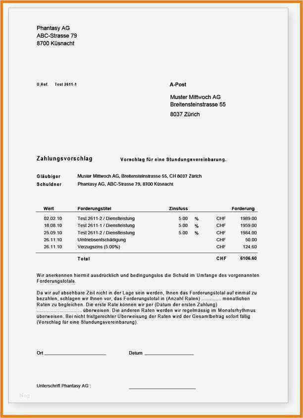 Ratenzahlungsvereinbarung Vorlage Erstaunlich 6 Ratenzahlung Muster