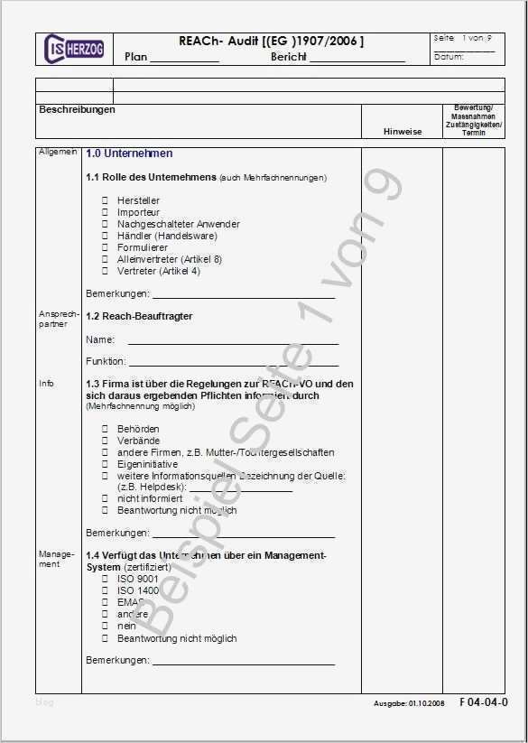 Reach Erklärung Vorlage Schön Cis Herzog Reach Audit